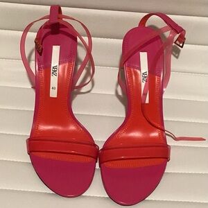 Zara Pink High Heeled Sandals